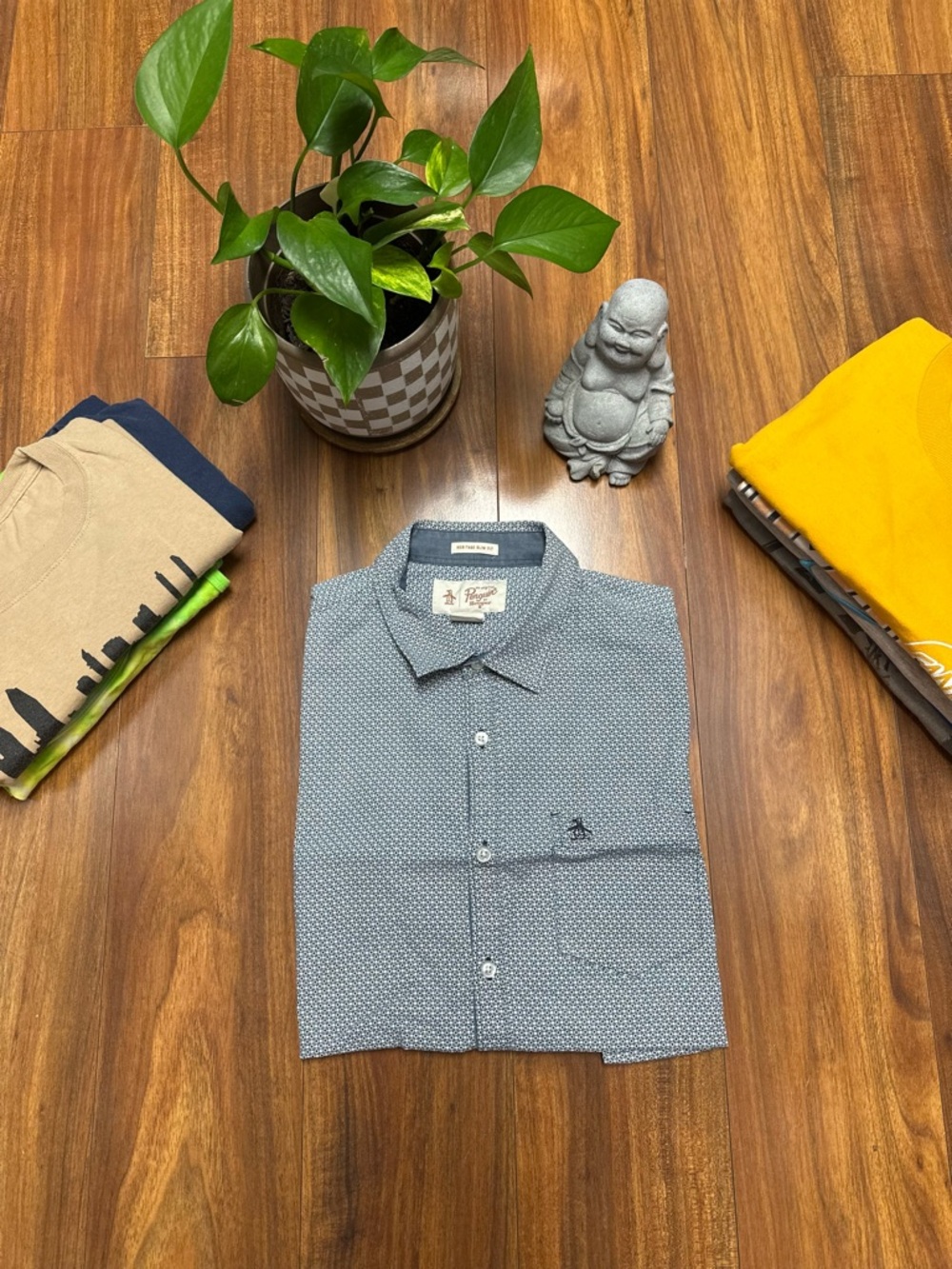 Original Penguin Patterned Short Sleeve Button-Down